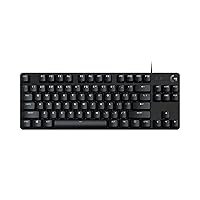 Logitech G413 TKL SE Mechanical Gaming Keyboard - Compact Backlit Keyboard with Tactile Mechanical Switches, Anti-Ghosting, Compatible with Windows, macOS - Black Aluminum