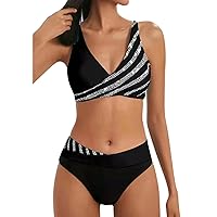 SNKSDGM Womens Racerback Halter Top Triangle Bikini 2 Piece Front Twist Self Tie Swimsuit Bathing Suit Swimwear