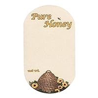Customizable Sunflower Skep Honey Labels, Self-Adhesive, Easy-to-Apply, Boost Honey Sales, Multi-Surface Applicable, Roll of 250 (2 5/8