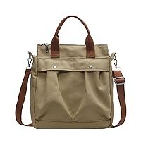 Oichy Women Canvas Tote Handbags Casual Shoulder Bag Top Handle Crossbody Bag Work Bag Large Daily Purse Handbag