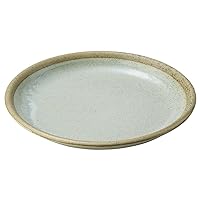 Japanese Pottery Open Ash Glaze, 7.5 Round Plate, 9.0 x 1.2 inches (22.8 x 3 cm), Restaurant, Commercial Use