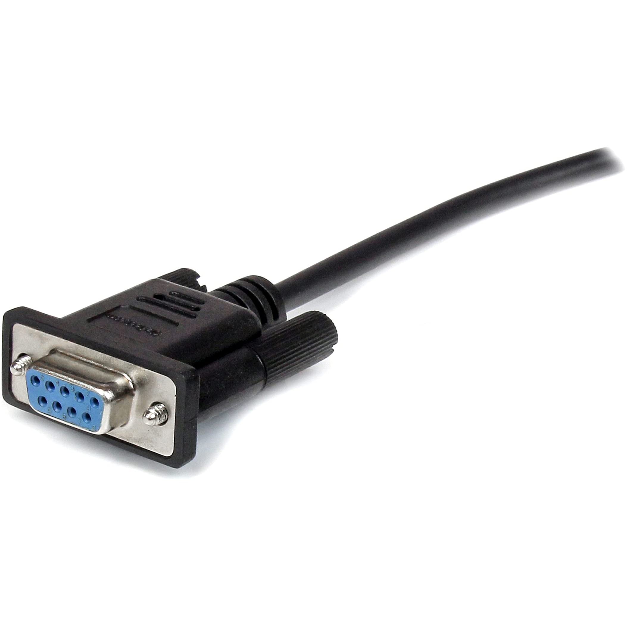 StarTech.com 3m Black Straight Through DB9 RS232 Serial Cable - DB9 RS232 Serial Extension Cable - Male to Female Cable (MXT1003MBK), 10 ft / 3m