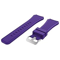 20mm 22mm Universal Silicone Strap Compatible with Most Watches with 22MM Watchbands (Color : Purple, Size : 22mm Universal)