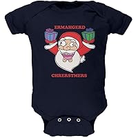 Old Glory Christmas Santa ERMAGERD Navy Soft Baby One Piece - 0-3 Months
