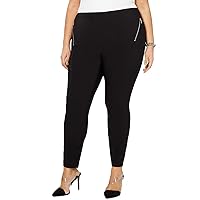 INC Womens Plus Mid-Rise Officewear Skinny Pants Black 16W