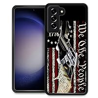 DJSOK Case Compatible with Samsung Galaxy S23 Case,Classic Independent American Flag 1776 We The People Pattern Design Pattern Back+Soft Silicone TPU Shock Protective Case