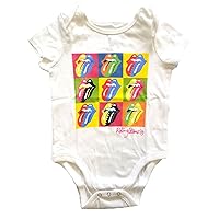 Rolling Stones Two Tone Tongues Baby One Peice Bodysuit
