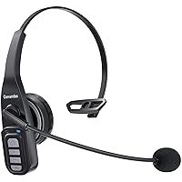 Conambo Trucker Bluetooth Headset 5.0 with Microphone Noise Cancelling Wireless Phone Headset 22Hrs Talktime Mute Button Bluetooth Headphones for Cell Phones Business Home Office Trucker