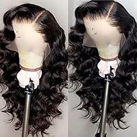 HD Transparent Lace Front Wigs Human Hair 180 Density 13X6 Lace Front Wig Human Hair Pre plucked with Bleached Knots for Woman Glueless Full End Wig Brazilian Remy Hair HD Invisible Lace Wig 22 Inch
