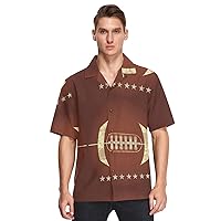 ALAZA Mens Grunge American Football Star Quick Dry Hawaiian Shirt
