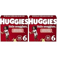 Baby Diapers Size 6 (35+ lbs), 44ct, Huggies Little Snugglers (Pack of 2)