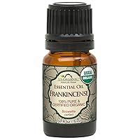 100% Pure Frankincense (Boswellia Carteri) Essential Oil - USDA Certified Organic, Use Topically or in Diffuser - Perfect for Yoga or Meditation (5 ml)