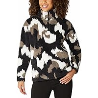 Eddie Bauer Women's Ultra Soft Fleece 1/4 Zip Long Sleeve Pullover Top
