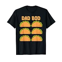 Men's Dad Bod Funny Six (6) Pack Fake Muscle Tacos Abs Gym T-Shirt