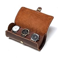 3 Watch Soft Wrinkled Leather Pocket Jewelry Bracelet Storage Box Storage Box Roll Box (Color : A, Size : One size)
