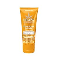 Hempz Citrus Blossom Brightening Daily Moisturizer - Hydrating Day Cream Rich with Minerals, Vitamin C, & Hempseed Oil to Hydrate & Repair Extremely Dry or Sensitive Skin, for Face & Body, 3 Oz
