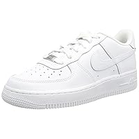 Nike Boy's Air Force 1 LV8 EMB (Big Kid) White/Turquoise Blue/Grey Fog/Sundial 6.5 Big Kid M