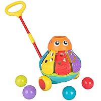 Playgro Baby Toy Push Along Ball Popping Octopus 4086374 for Baby Infant Toddler Children is Encouraging Imagination with STEM/STEAM for a Bright Future - Great Start for A World of Learning