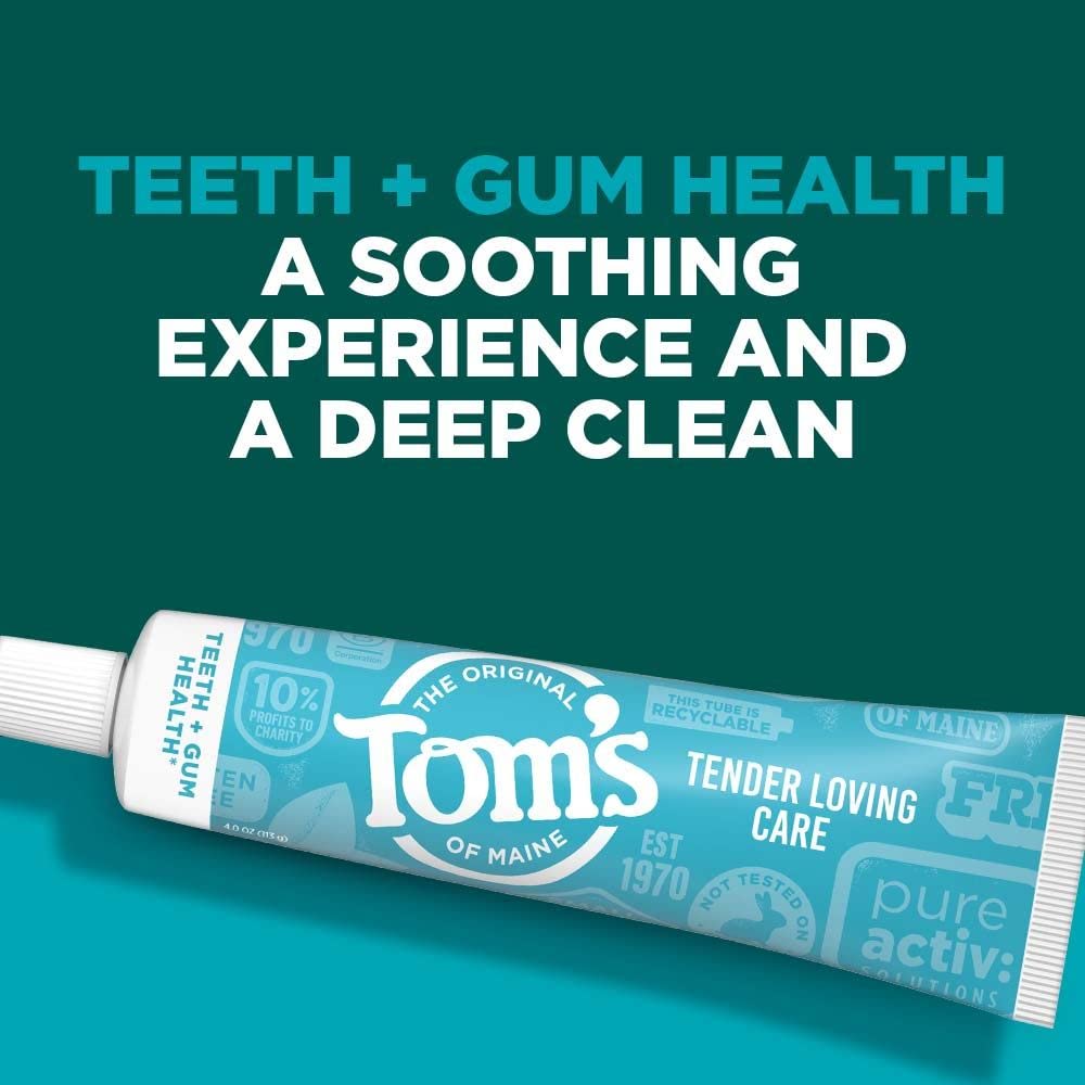 Tom's of Maine PureActiv Teeth + Gum Health* Anticavity Toothpaste Gel, Cool Mint, 4.0 oz.