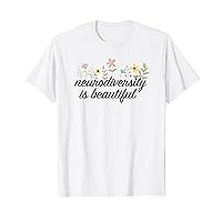 Neurodiversity Is Beautiful Retro Flower Autism Awareness T-Shirt