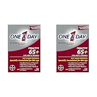 ONE A DAY Proactive 65+, Mens & Womens Multivitamin, Supplement with Vitamin A, Vitamin C, Vitamin D, and Zinc for Immune Health Support*, Calcium, Folic Acid & More, Tablet 150 Count (Pack of 2)