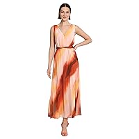 Donna Morgan Women's Sleeveless Pleated Skirt Maxi Dress