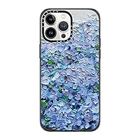 CASETiFY Compact iPhone 13 Pro Max Case [2X Military Grade Drop Tested / 4ft Drop Protection] - Nantucket Blue Hydrangeas - Clear Black