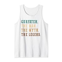 Mens Gurfateh The Man The Myth The Legend Personalized Gurfateh Tank Top