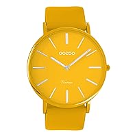 Oozoo Vintage Men's Watch Colors of The Summer with Leather Strap Flat 44 mm