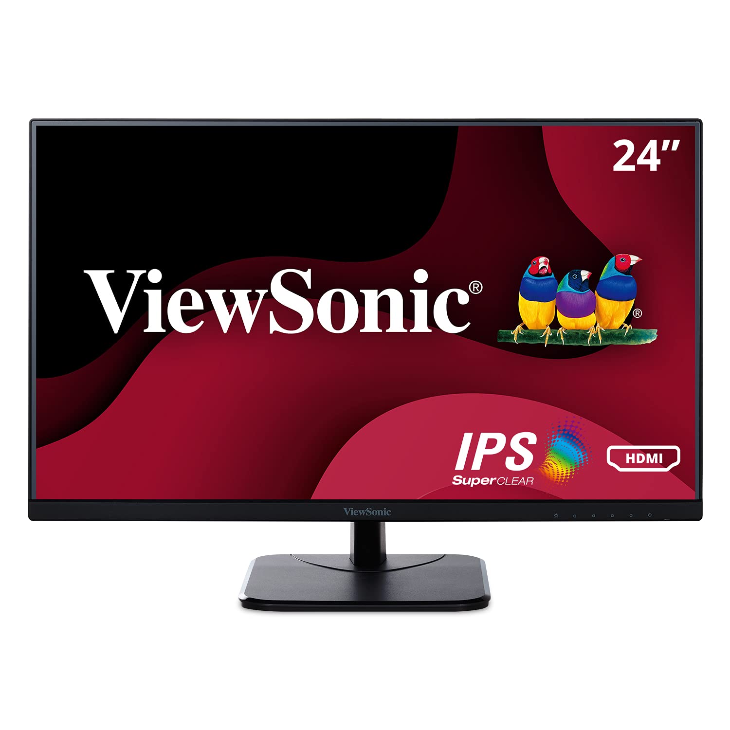 ViewSonic VA2456-MHD 24 Inch IPS 1080p Monitor with Ultra-Thin Bezels, HDMI, DisplayPort and VGA Inputs for Home , Office,blue