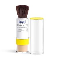 Supergoop! (Re) setting 100% Mineral Powder, Light - 0.15 oz - Makeup Setting Powder + Broad Spectrum SPF 35 PA+++ Sunscreen - With Ceramides, Olive Glycerides & Coated Silica Spheres