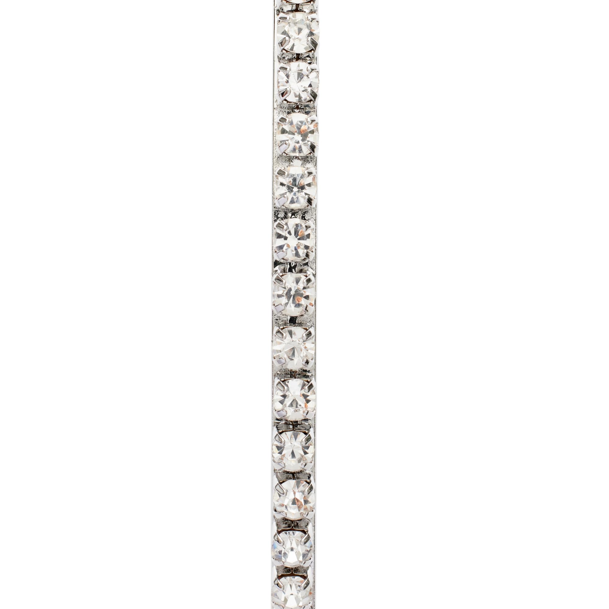 Kleinfeld Womens Bridal Special Occasion Crystal Rhinestone Headband, Crystal/Rhodium, One Size