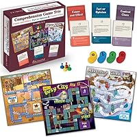 Really Good Stuff Comprehension Board Game Trio (3 Games): Cause and Effect, Fact or Opinion & Context Clues – Grades 4–5