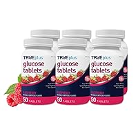 TRUEplus® Glucose Tablets, Raspberry Flavor - 50ct Bottle – 6 Pack