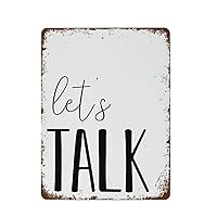 Funny Vintage Tin Metal Sign Let's Talk Speech Therapy Poster Speech Therapy Room Decor Classroom Wall Art Kids Poster 16x12 Inch Suitable for Bar Cafe Garage Wall Decor
