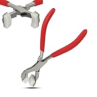 OdontoMed2011 Ring Plier Tool, Bracelet Forming, Bracelet Plier Jewelry Tools Firm Durable for Bending Rings Red Pvc Grip Handle Stainless Steel