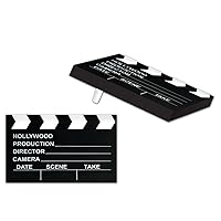 Club Pack of 50 Black and White Clapboard Racket Raise 'N Noisemaker Decorations 4.5