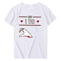 Valentines Day for Couples T Shirt Tops for Women Work Casual Plus Size Fashion T-Shirts Pullover Tee Tops Blouse