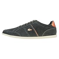 Lacoste Women's SEFORRA Leather Sneakers (5.5, Dark Grey)