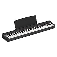P225B, 88-Key Weighted Action Digital Piano with Power Supply and Sustain Pedal, Black (P225B)