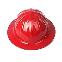 Safety Helmet Aluminum Safety Helmet Construction Worker Helmet Ventilated Twist Lock Wheel Ratchet and Sweatband Hard Hat Industrial Riding Cap/Red/B