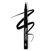 Palladio Felt-Tip Eyeliner Ultra Fine Liner, Creates Thin Precise Lines, Quick Drying, Waterproof, Rich Pigment, Long Lasting Application, Mess Free, Smooth, All Day Wear, Intense Jet Black Color