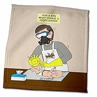 3dRose A Male Approach to Changing a Poopy Diaper aka Daddy Diaper Duty - Towels (twl-235472-3)