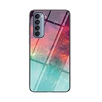 IVY Tempered Glass Starry Sky Case for Oppo Reno4 Case - A