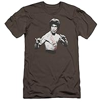 Bruce Lee Premium Canvas T-Shirt Confrontation Stance Charcoal Tee