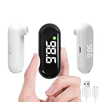 Medical Forehead Thermometer, Rechargeable Thermometer for Adults and Kids, Portable Infrared Digital Thermometer with Fever Alarm and LCD Display, Fast Accurate 1s Instant Results (Black)
