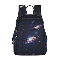 BREAUX Galaxy In The Universe Print Large-Capacity Backpack, Simple And Lightweight Casual Backpack, Travel Backpacks
