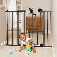 Toddleroo by North States Riverstone Extra Tall & Wide Self-Closing Baby Gate with Door. Pressure Mounted Baby Gates for Doorways, Child Gate Fits Openings 29.75” to 52” Wide. (36