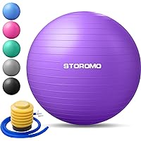 Exercise Ball,Yoga Ball(Free Exercise Tutorial)，Extra Thick Non-Slip,Holds 2500 lbs, Workout Ball for Pregnancy Birthing and Balance Stability