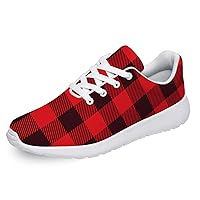 Plaid Shoes Womens Mens Running Shoes Tennis Walking Sneakers Lightweight Athletic Sport Jogging Shoes Gifts for Boy Girl
